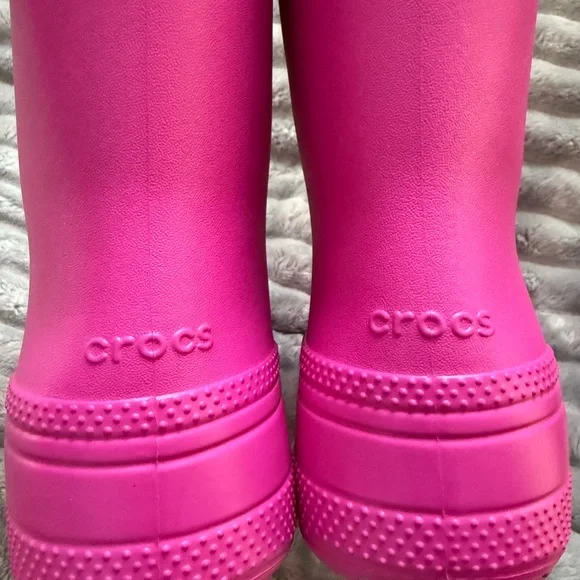 CROCS Bold Pink Rain Boots - Picture 3 of 4
